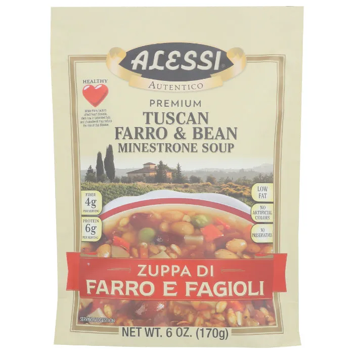 Alessi - Tuscan Farro Bean Soup Mix, 6 Oz - Pack of 6