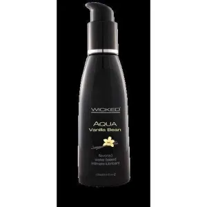 Aqua Vanilla Bean Flavored Water-Based Intimate Lubricant 2 Oz.