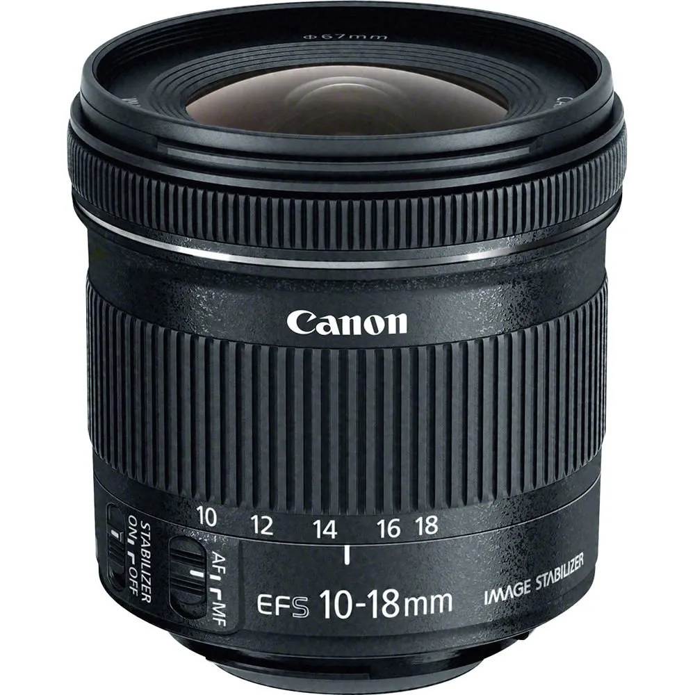 Canon EF-S 10-18mm f.4.5-5.6 is STM Lens (International Model)   3pcs UV Lens Filter Kit   Cleaning Kit