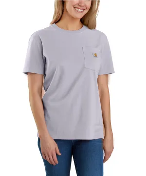 Carhartt Women’s WK87 Short Sleeve Pocket T-Shirt - Lilac Haze