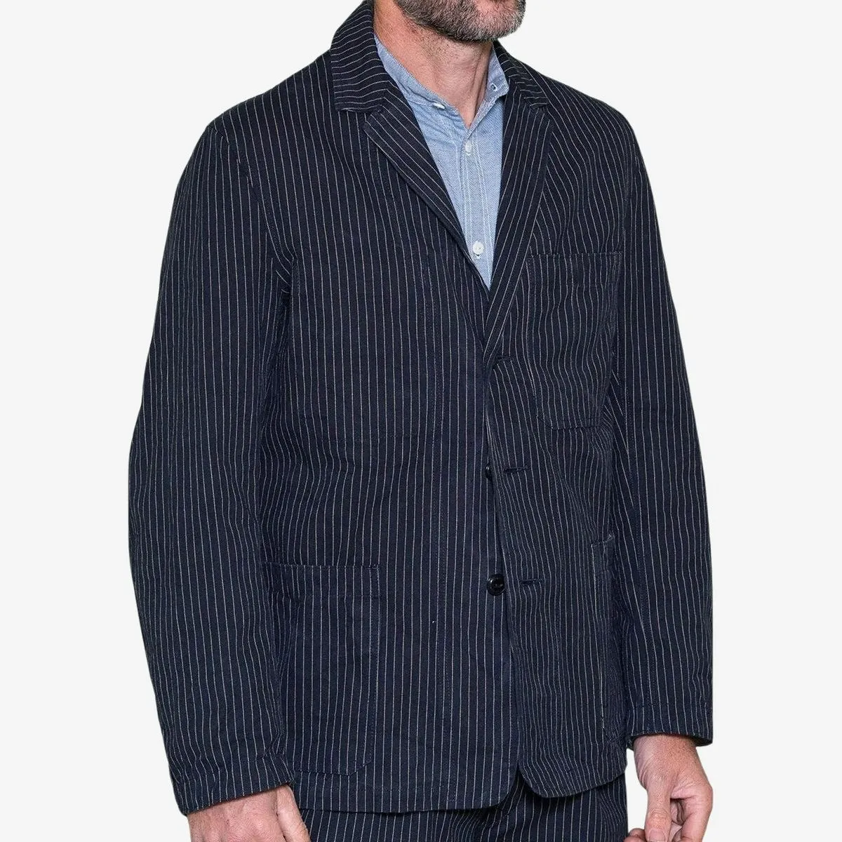 Chalk Stripe Engineer Jacket