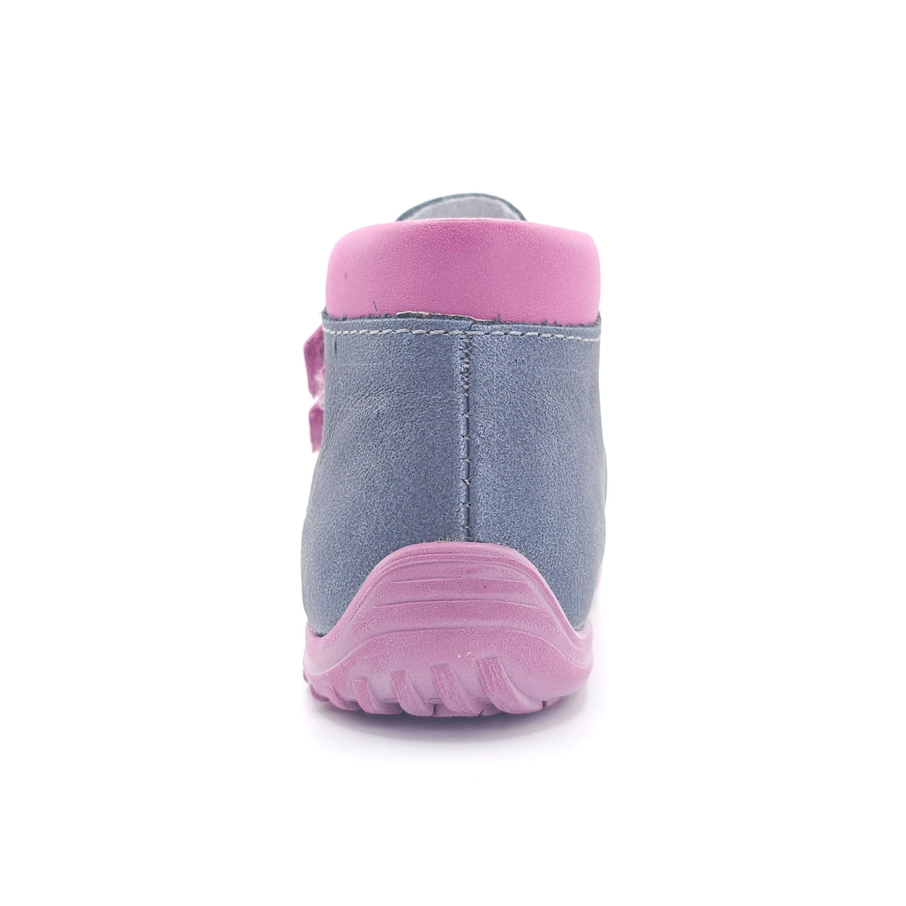 Girls Double Velcro Shoe In Ash Gray