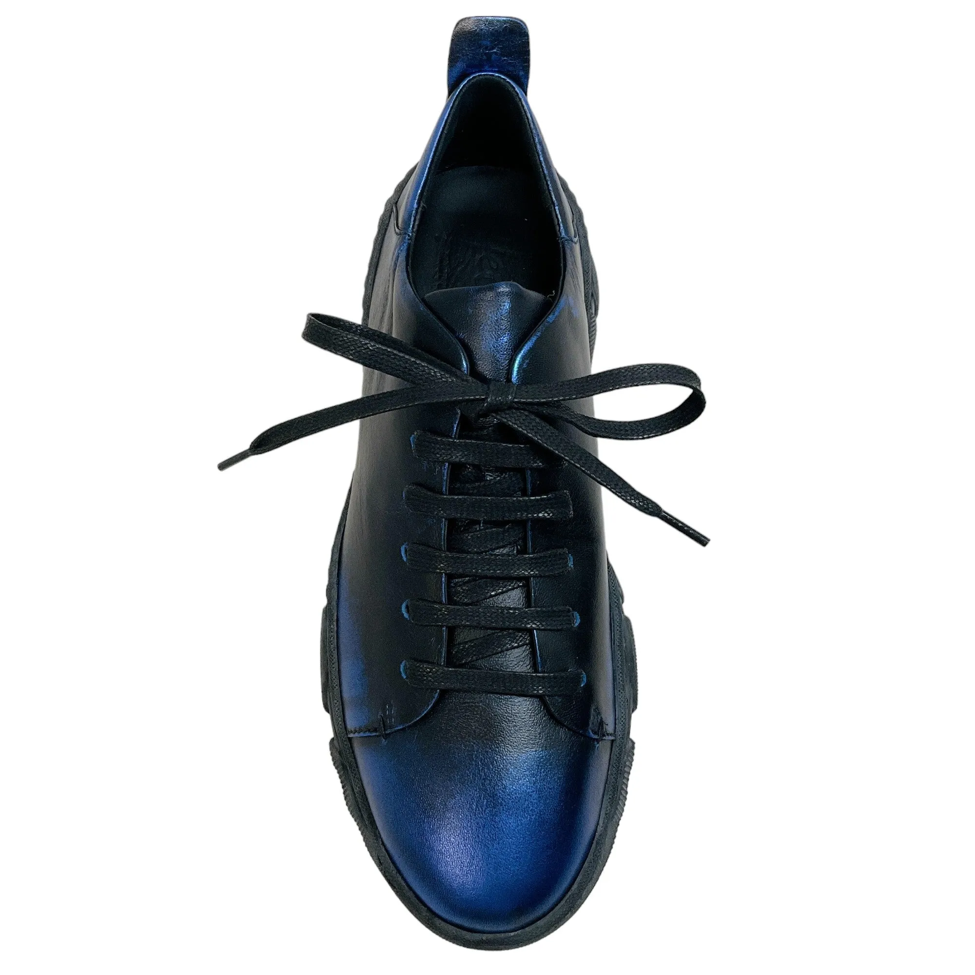 Henry Beguelin Metallic Blue Elletrico Sneakers