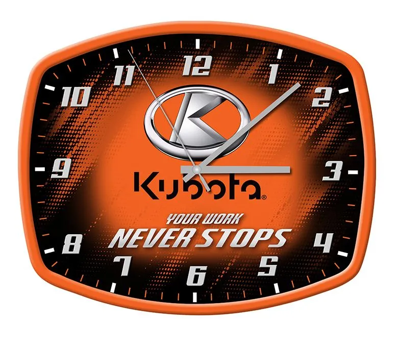 Kubota - Chrome "K" Shop Clock