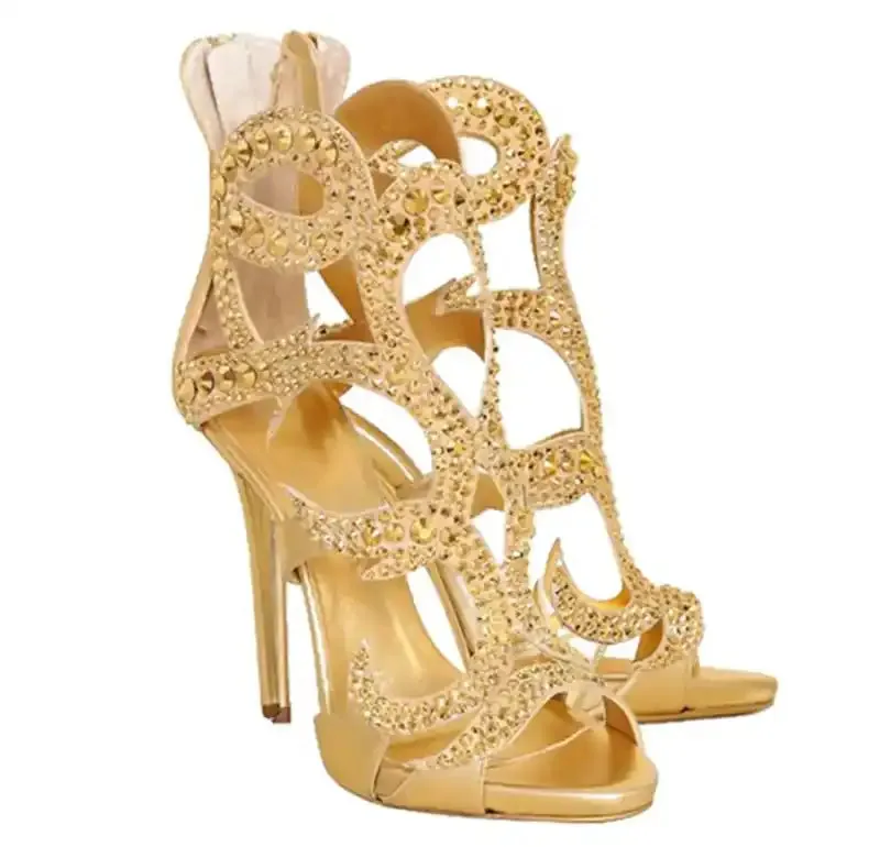 Luxury High Heel Sandals, Women’s Thin Heel Sandals.