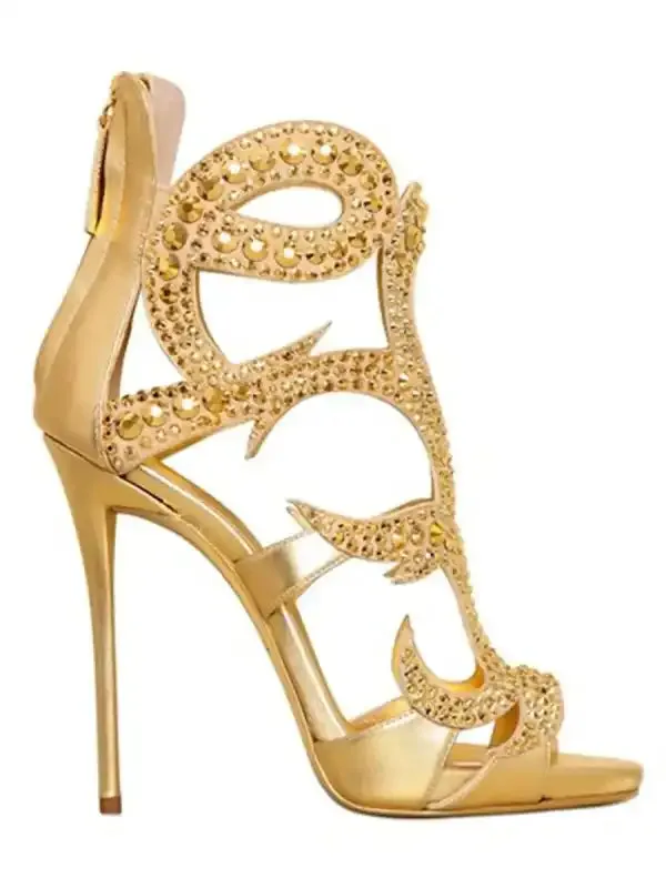 Luxury High Heel Sandals, Women’s Thin Heel Sandals.