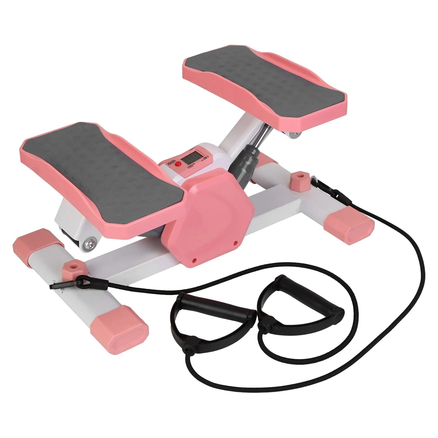 Mini Stepper Stair Stepper with Resistance Bands Quiet Workout with Digital Timer