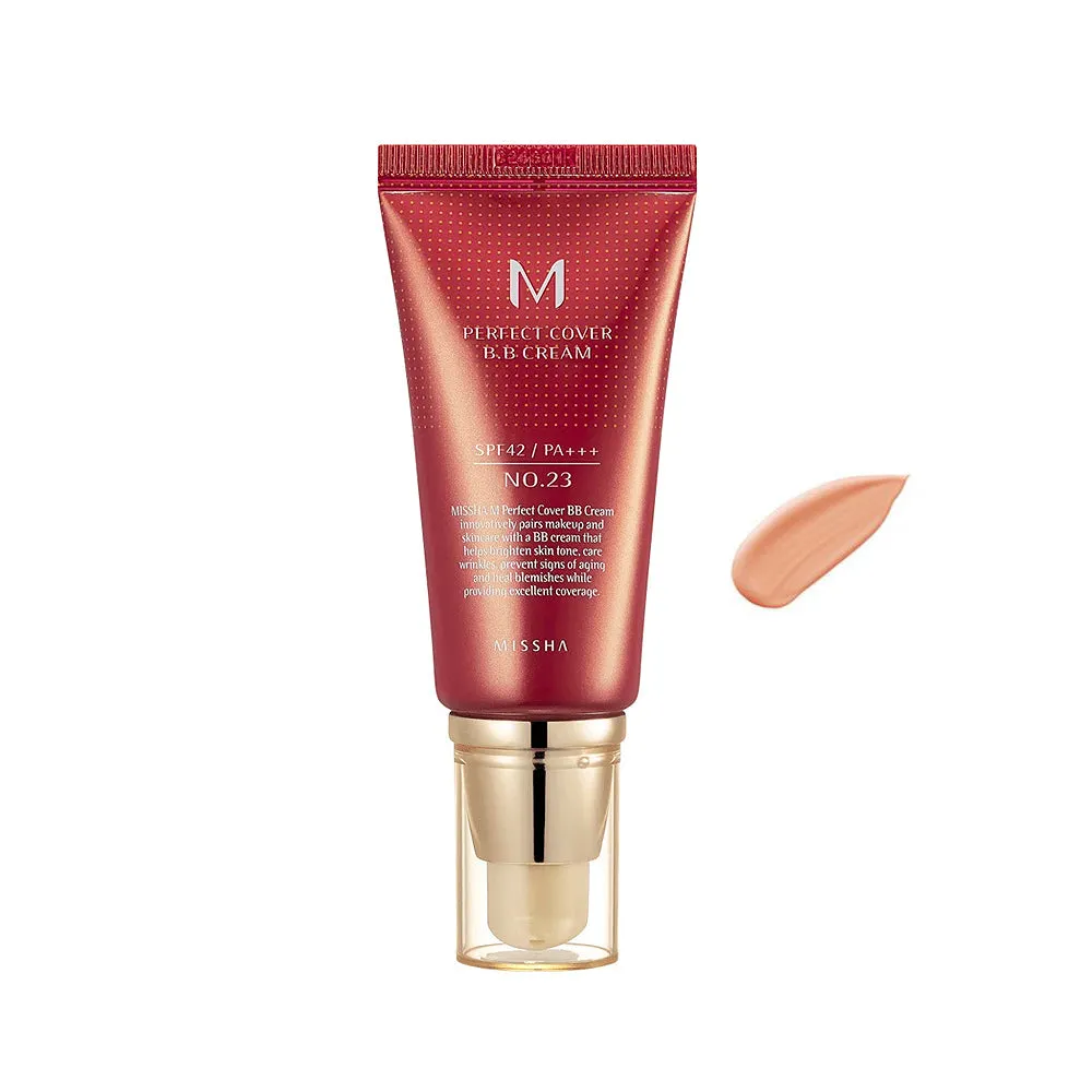 MISSHA M Perfect Cover BB Cream SPF 42 PA    (No.23 Natural Beige) 谜尚 大红BB霜 (No.23 自然米色) 50ml