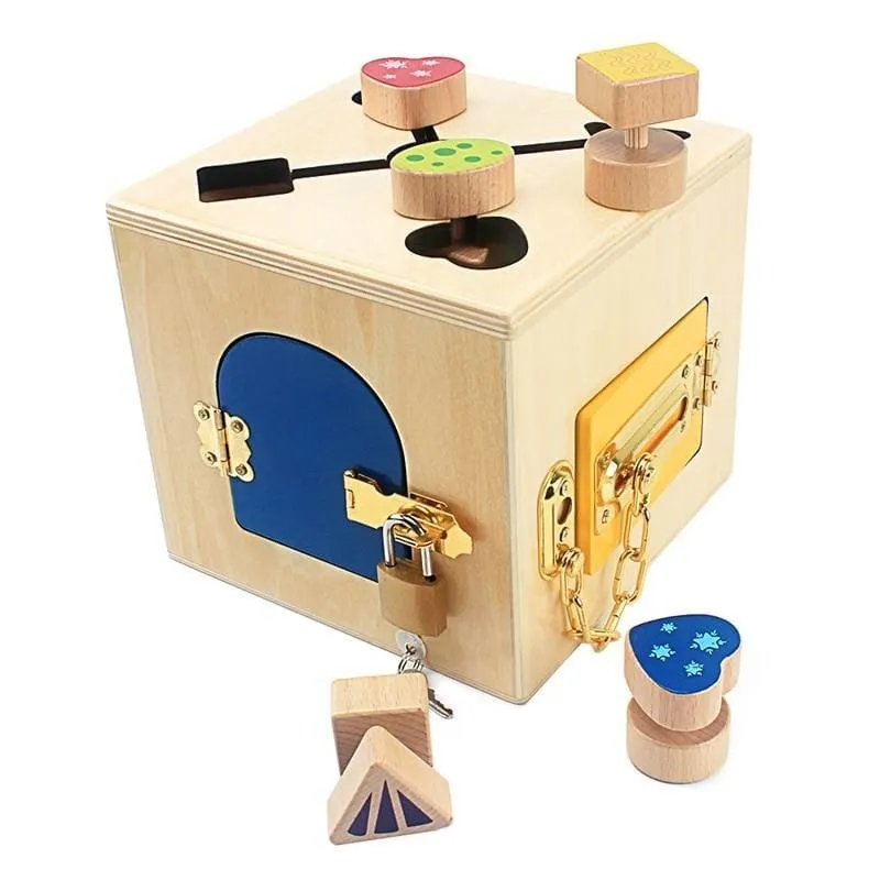 Multifunction Wooden Lock Box