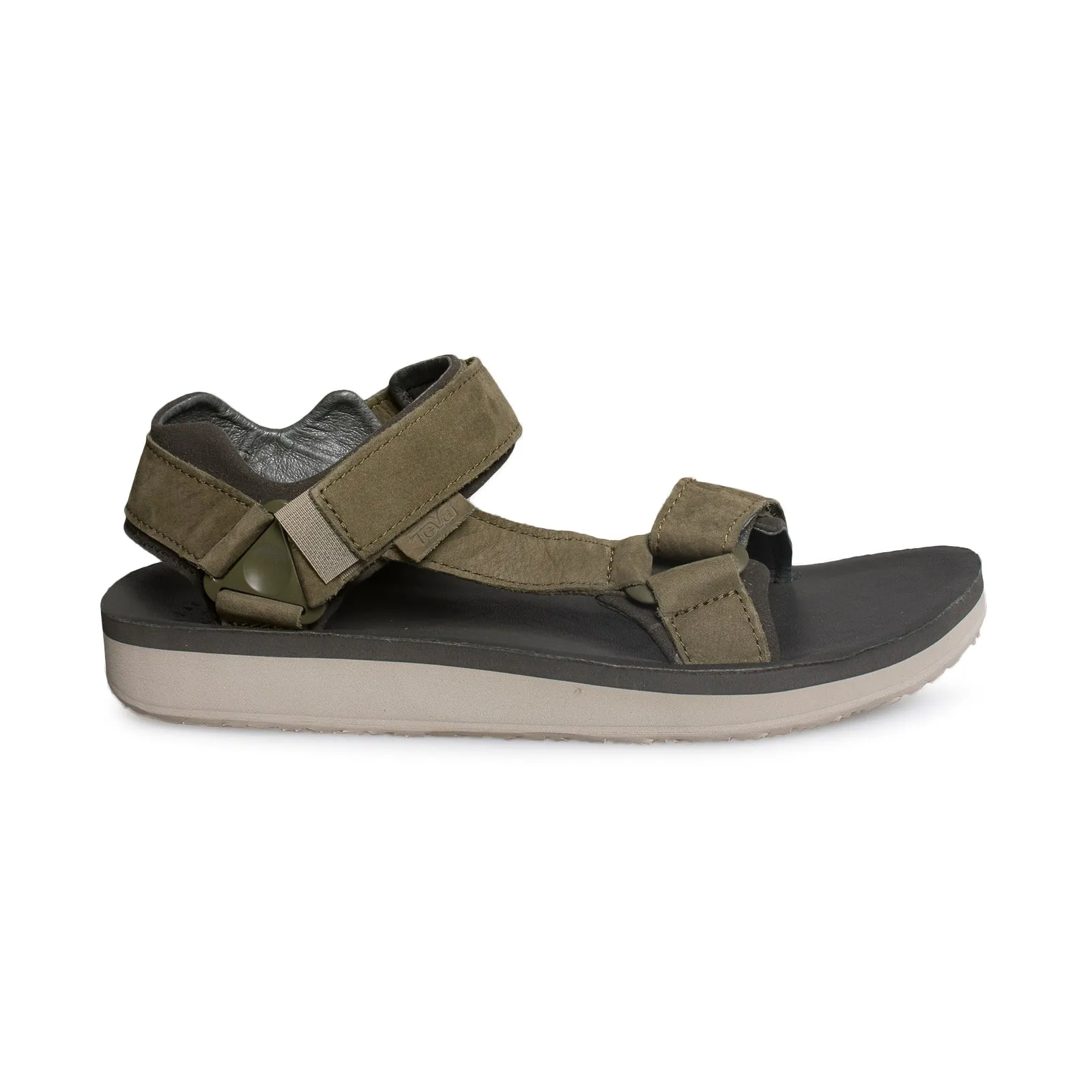 TEVA Original Universal Premier Leather Olive Sandals - Men's