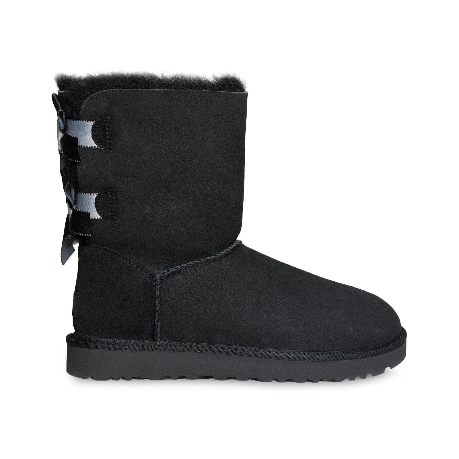 UGG Bailey Bow II Shimmer Black Boots - Women's