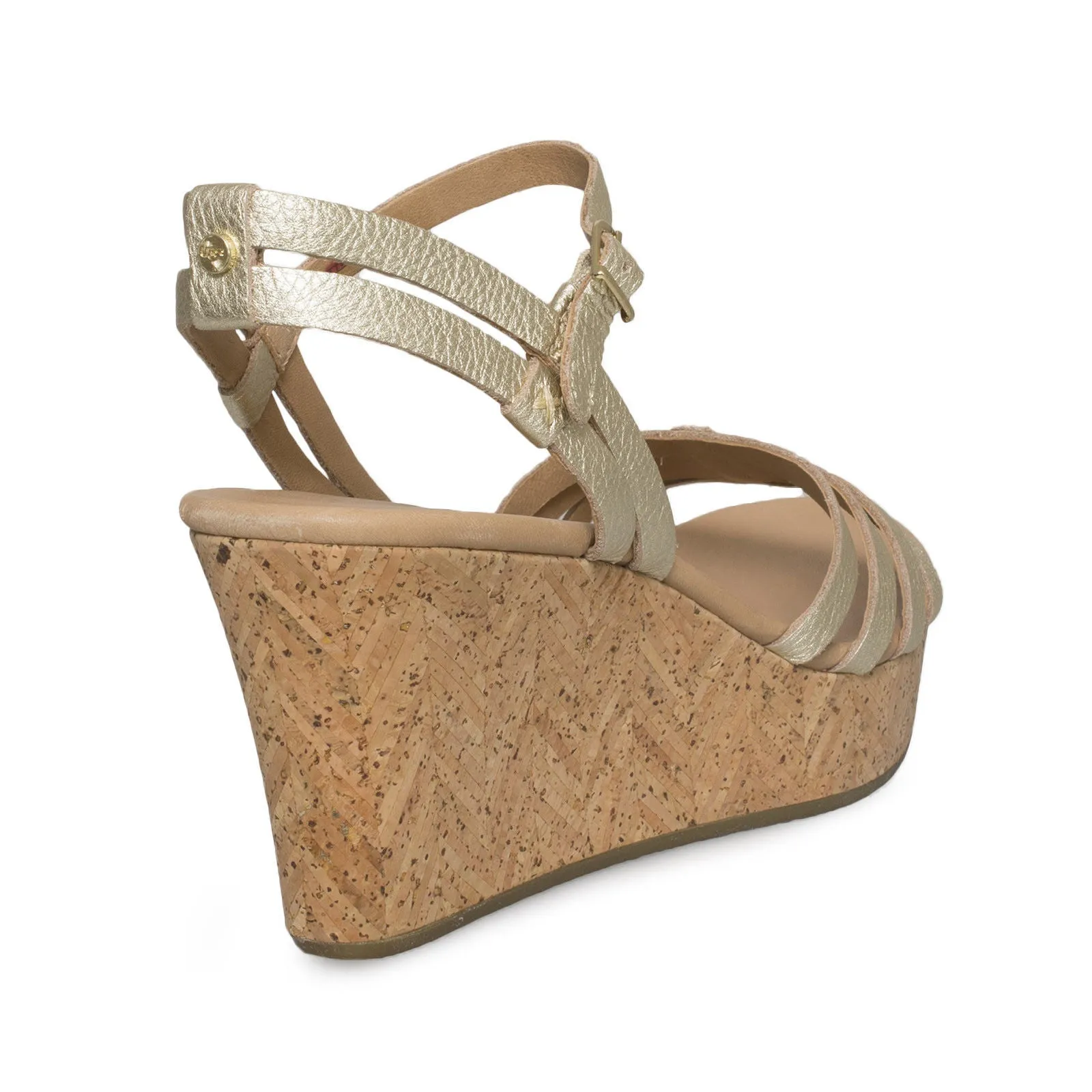 UGG Brigitte Metallic Soft Gold Sandals