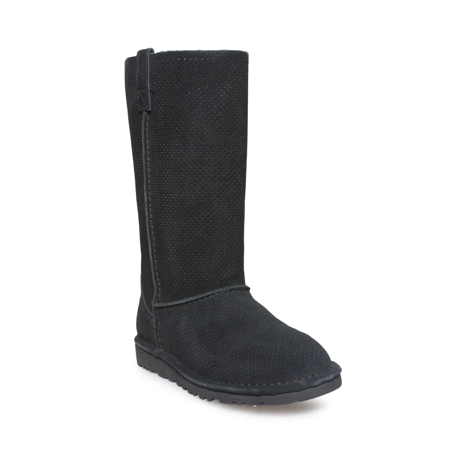 UGG Classic Unlined Tall Perf Black Boots