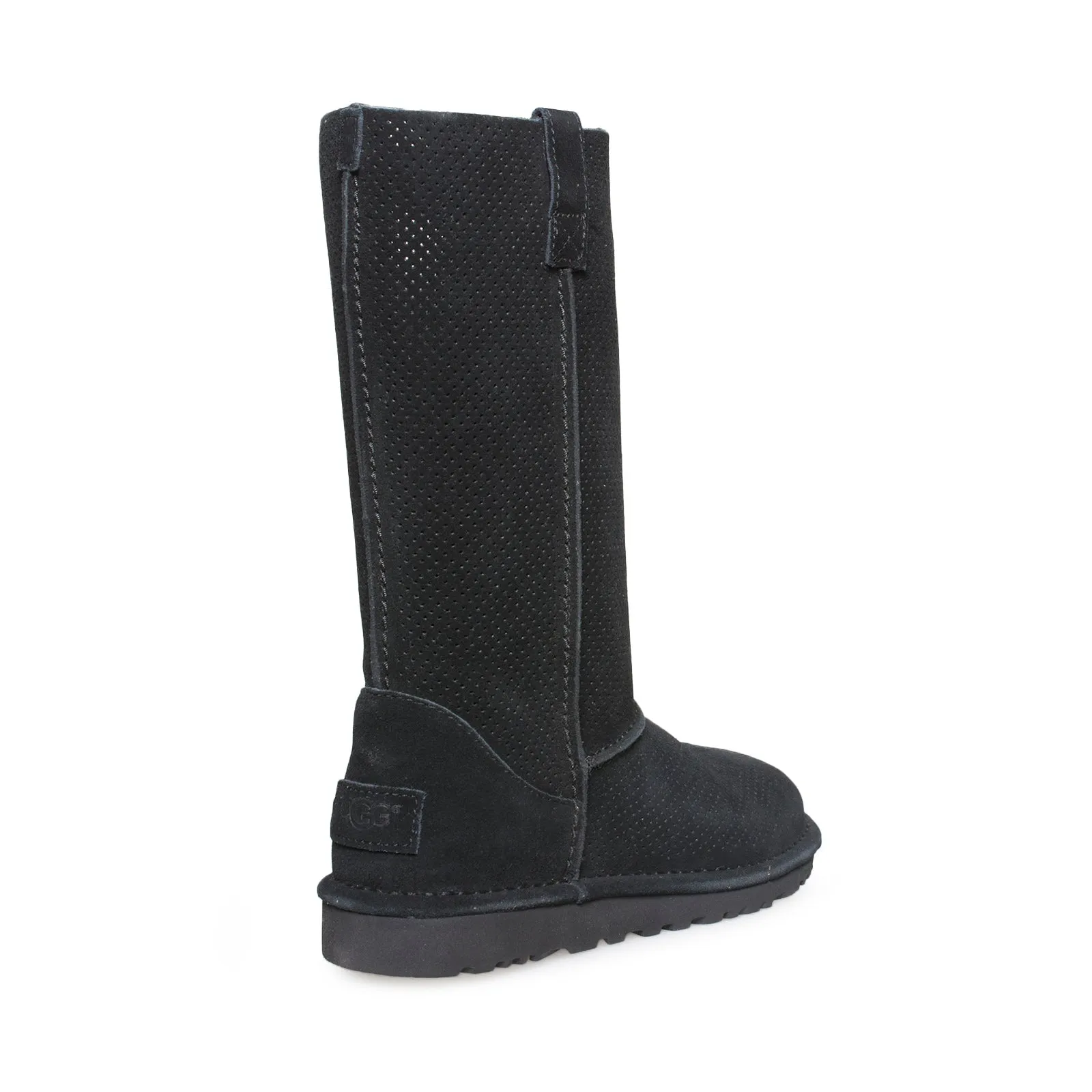 UGG Classic Unlined Tall Perf Black Boots