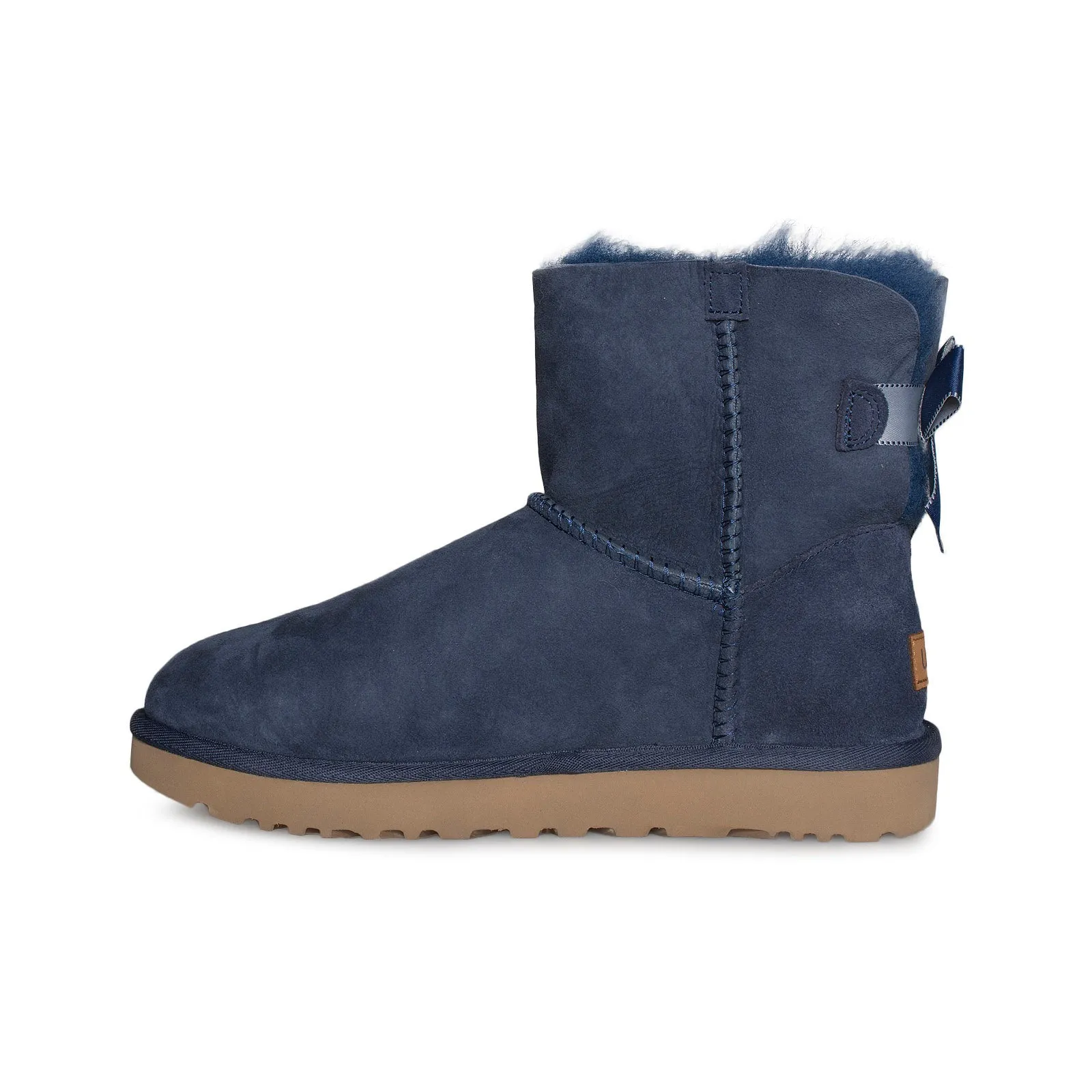 UGG Mini Bailey Bow II Shimmer Navy Boots - Women's