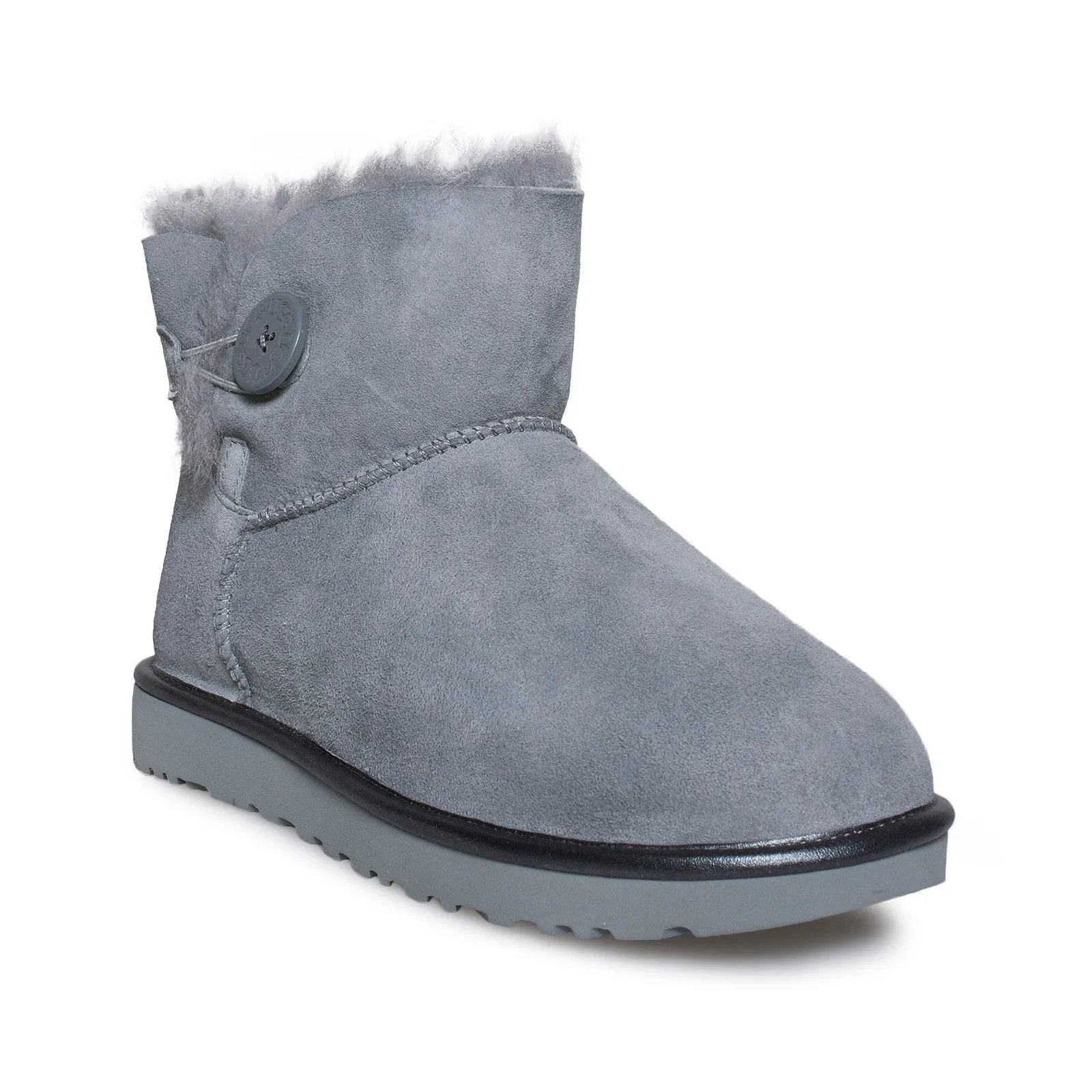 UGG Mini Bailey button II Metallic Geyser Boots